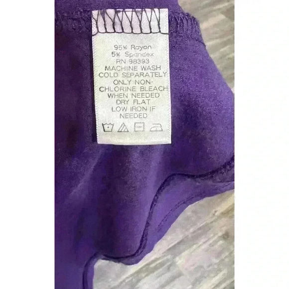 Kris Jenner Kollection Purple Asymmetrical Dress Sz Medium - Picture 7 of 8